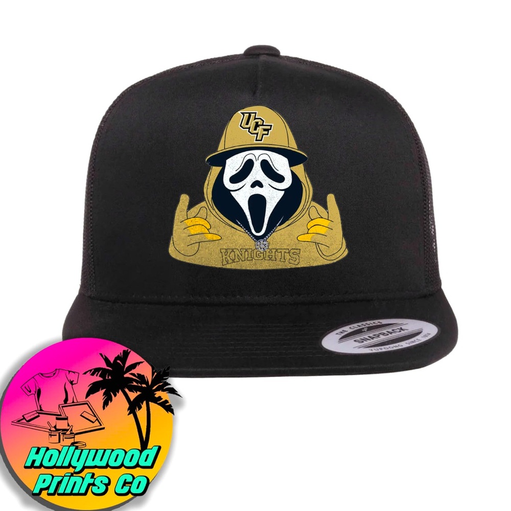 UCF Ghost Face Hat, Ghostface UCF Hat, Cool UCF Hat, Sports Hat